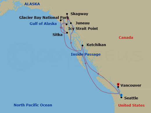 Itinerary map