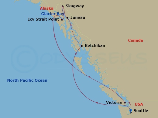 Itinerary map