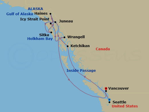 Itinerary map