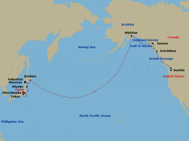 Itinerary map