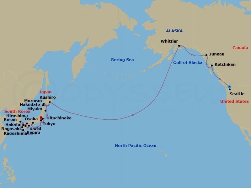 Itinerary map