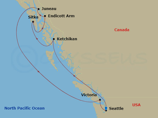 Itinerary map