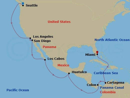 Itinerary map