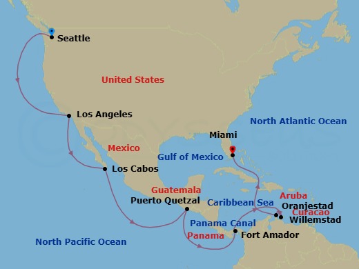 Itinerary map
