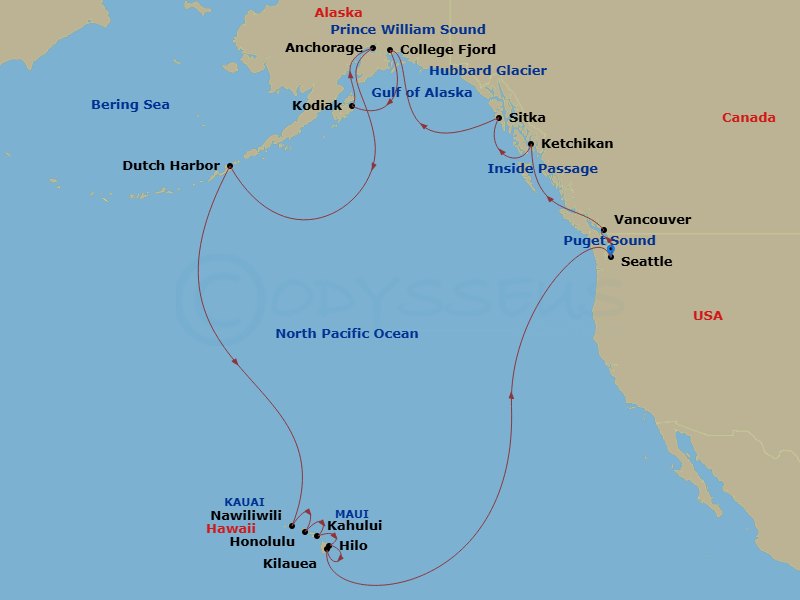 Itinerary map