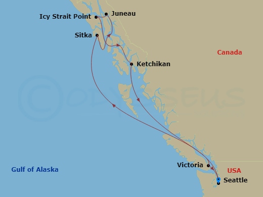 Itinerary map