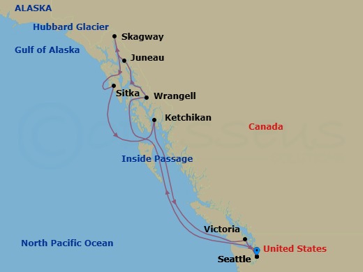 Itinerary map