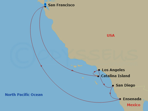 Itinerary map