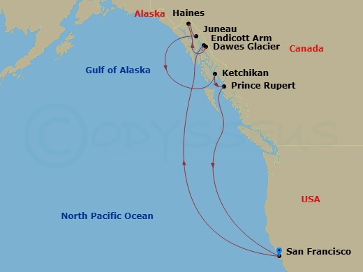 Itinerary map