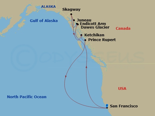 Itinerary map