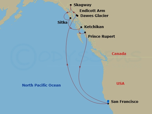 Itinerary map