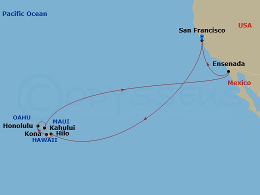 Itinerary map