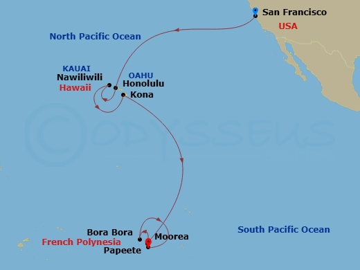 Itinerary map