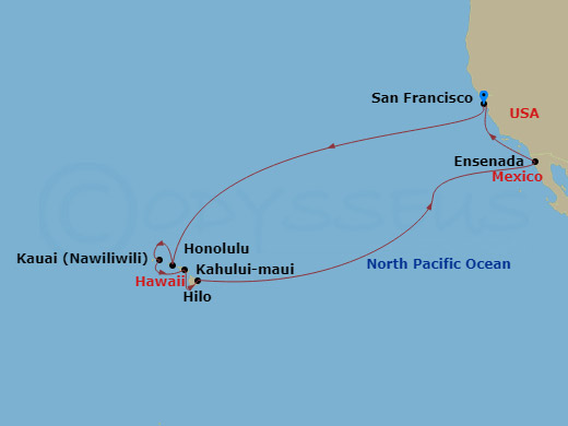 Itinerary map