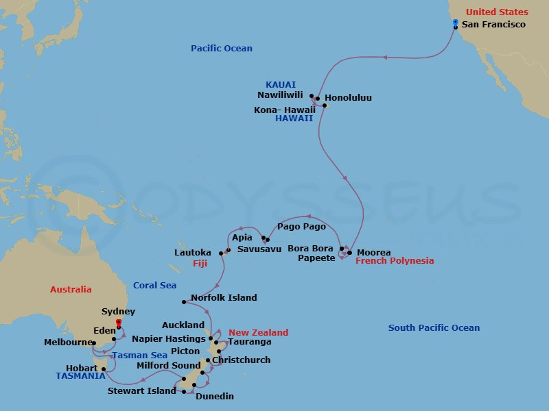 Itinerary map