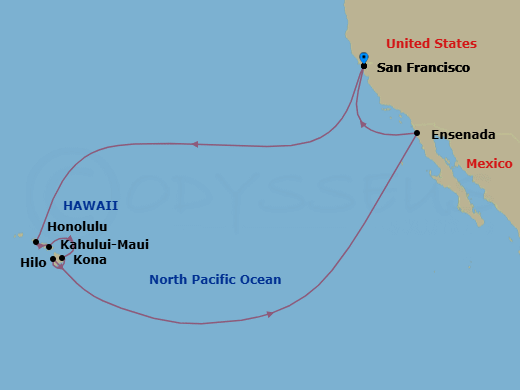 Itinerary map