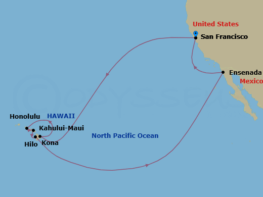 Itinerary map
