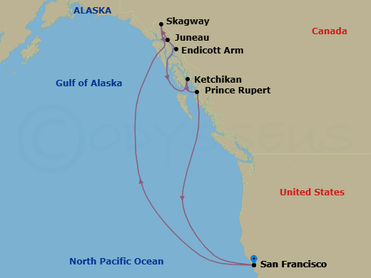 Itinerary map