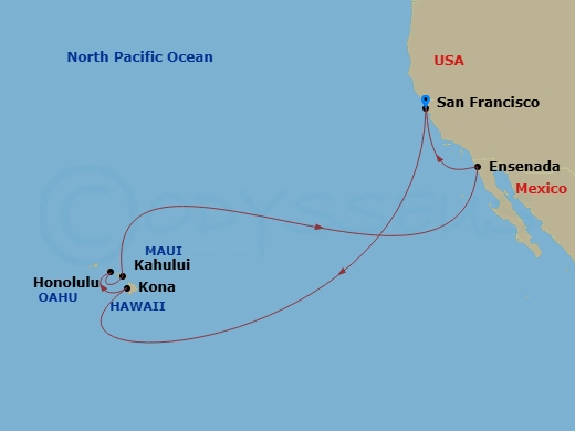 Itinerary map