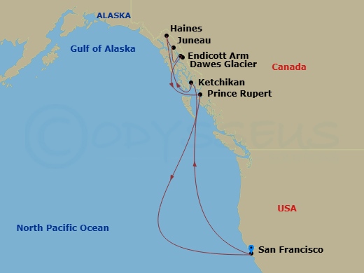 Itinerary map