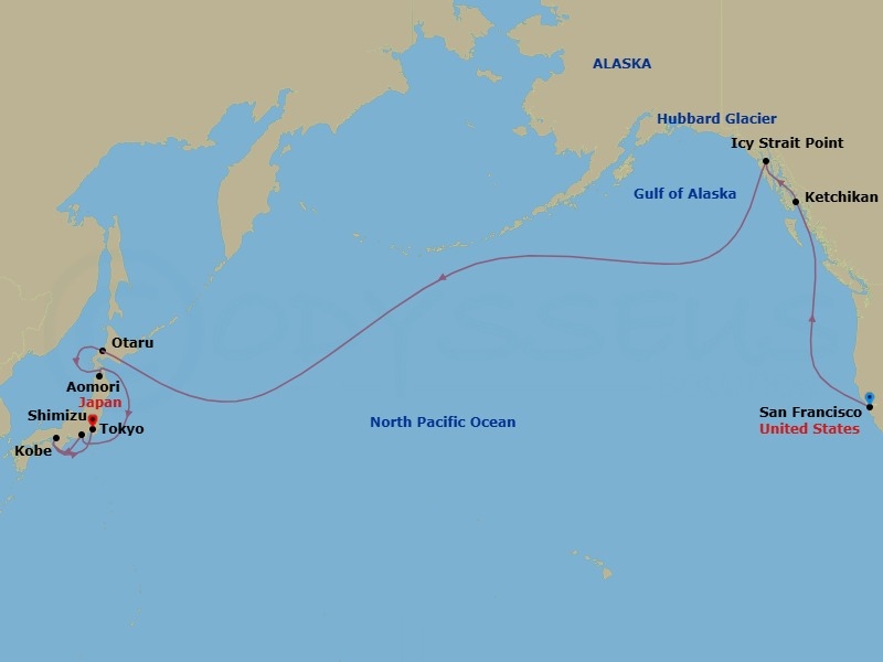Itinerary map
