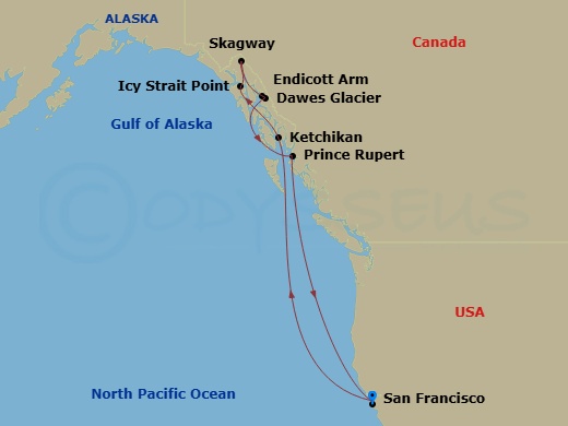 Itinerary map