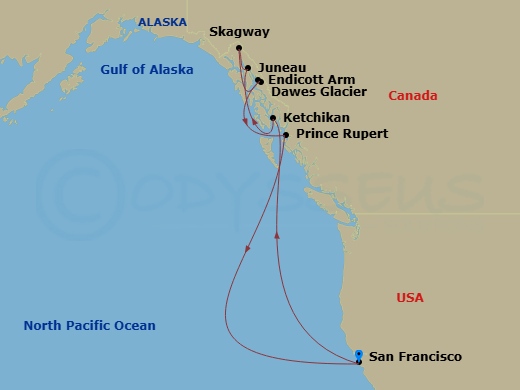 Itinerary map