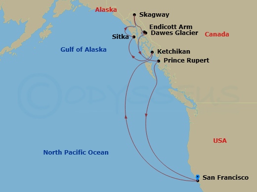 Itinerary map