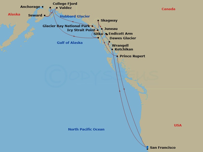Itinerary map