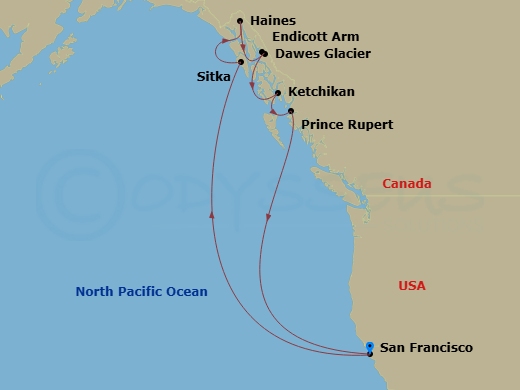 Itinerary map