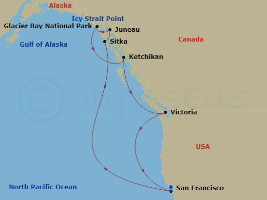 Itinerary map