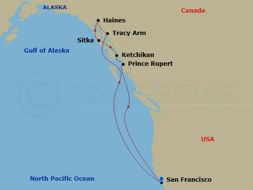 Itinerary map