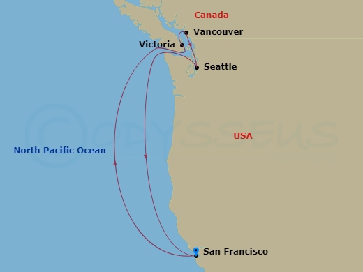 Itinerary map