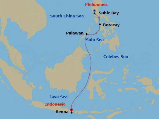 Itinerary map