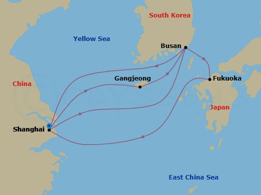 Itinerary map