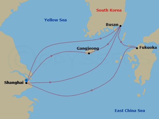 Itinerary map