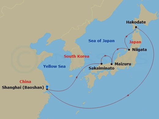 Itinerary map