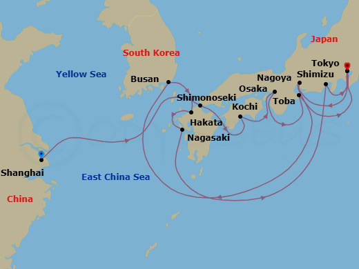 Itinerary map