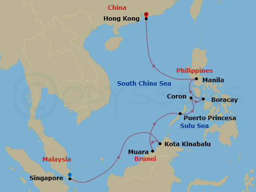 Itinerary map