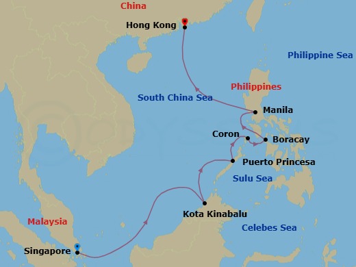 Itinerary map