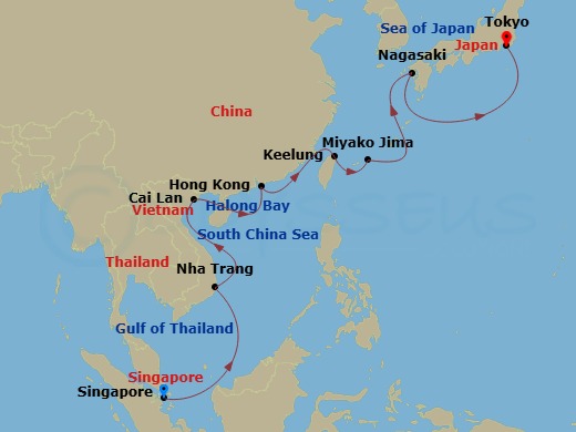 Itinerary map