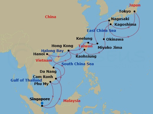 Itinerary map