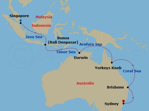 Itinerary map