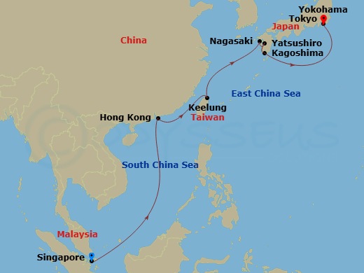 Itinerary map
