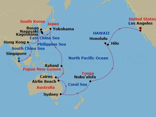 Itinerary map