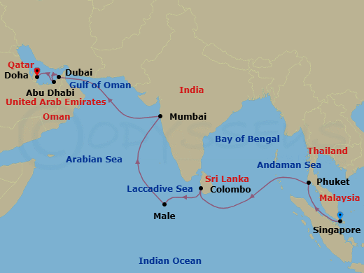 Itinerary map