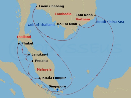Itinerary map