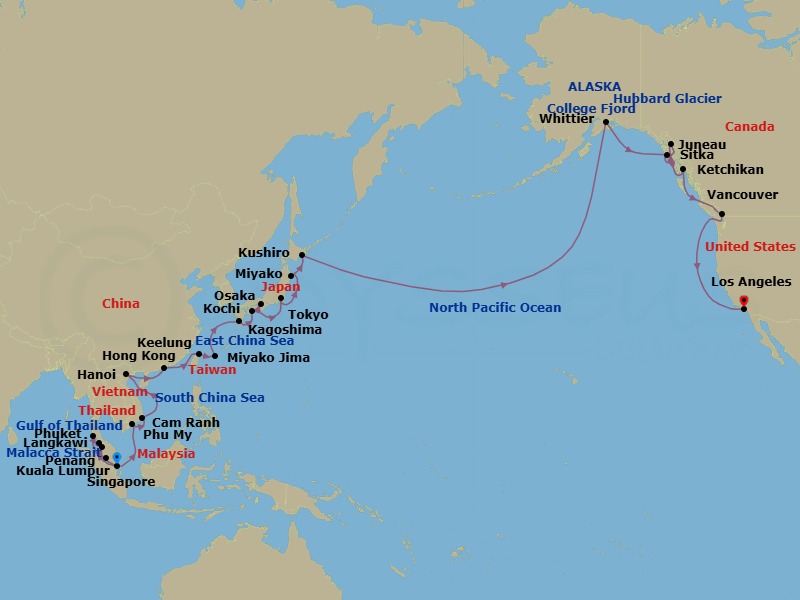 Itinerary map