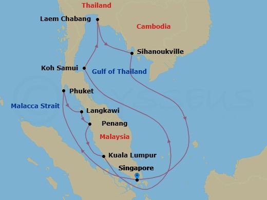 Itinerary map
