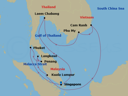 Itinerary map